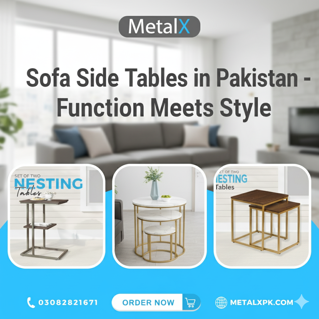 Modern laptop tables in Pakistan by MetalX – stylish, durable, and portable tables for home and office use