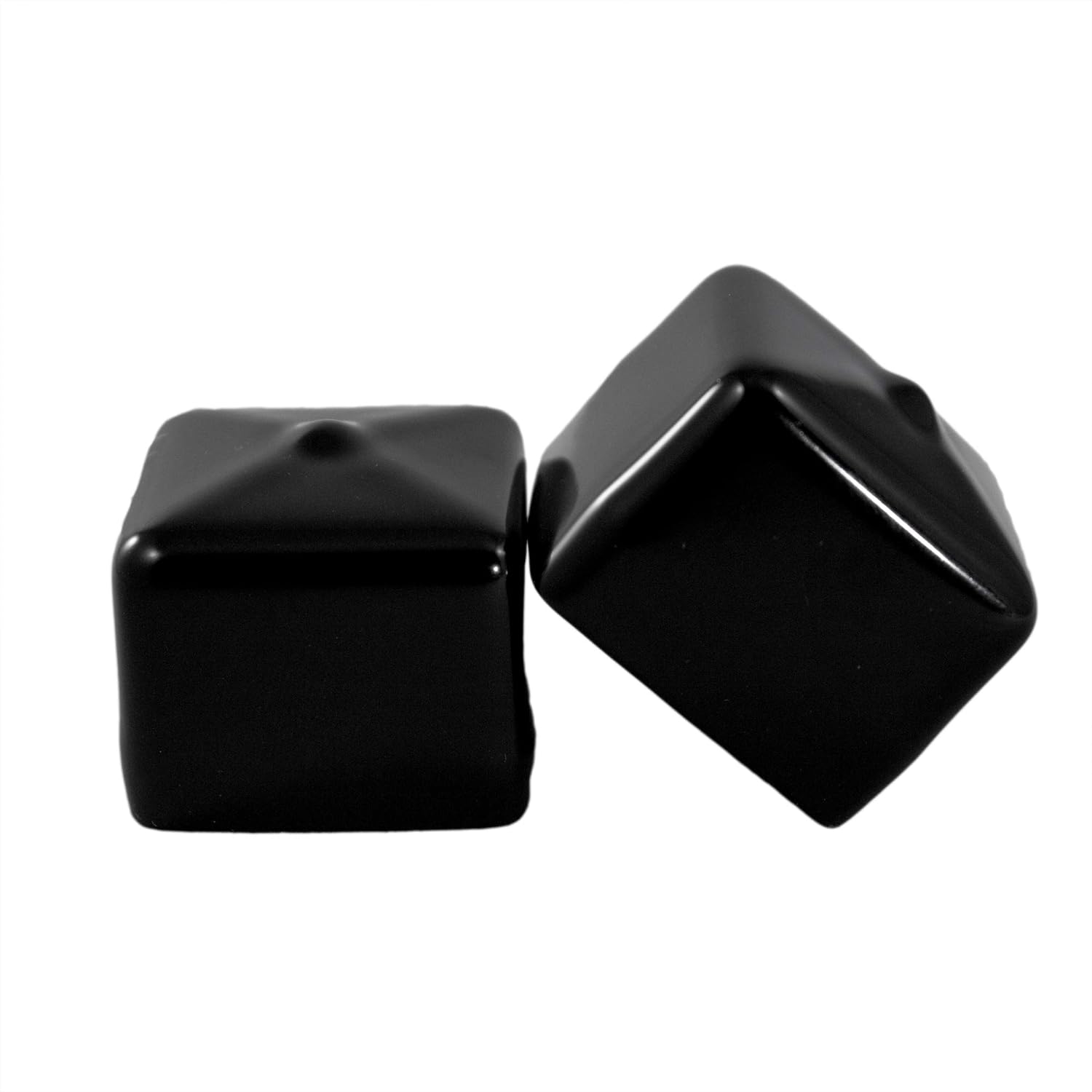 1.75 inch square vinyl rubber end cap for pipes and tubing
