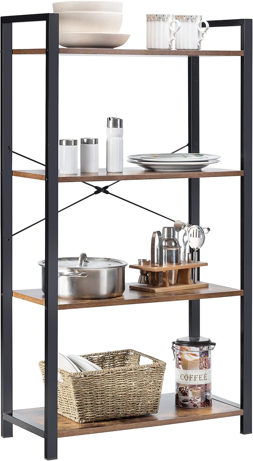 Minimalist book rack on white background highlighting design and tiers