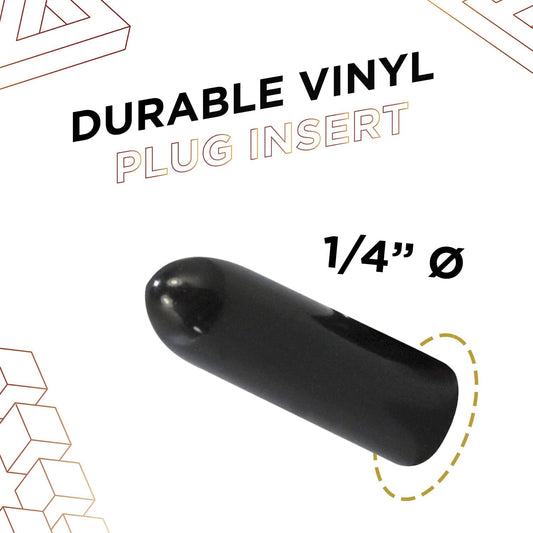 Black 0.25-inch round rubber end cap – MetalX Pakistan