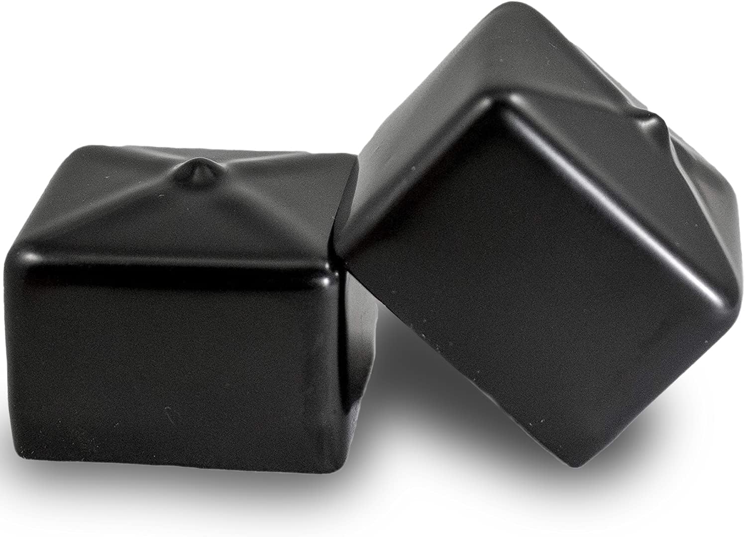 .5 inch square vinyl rubber end cap for pipes and tubing