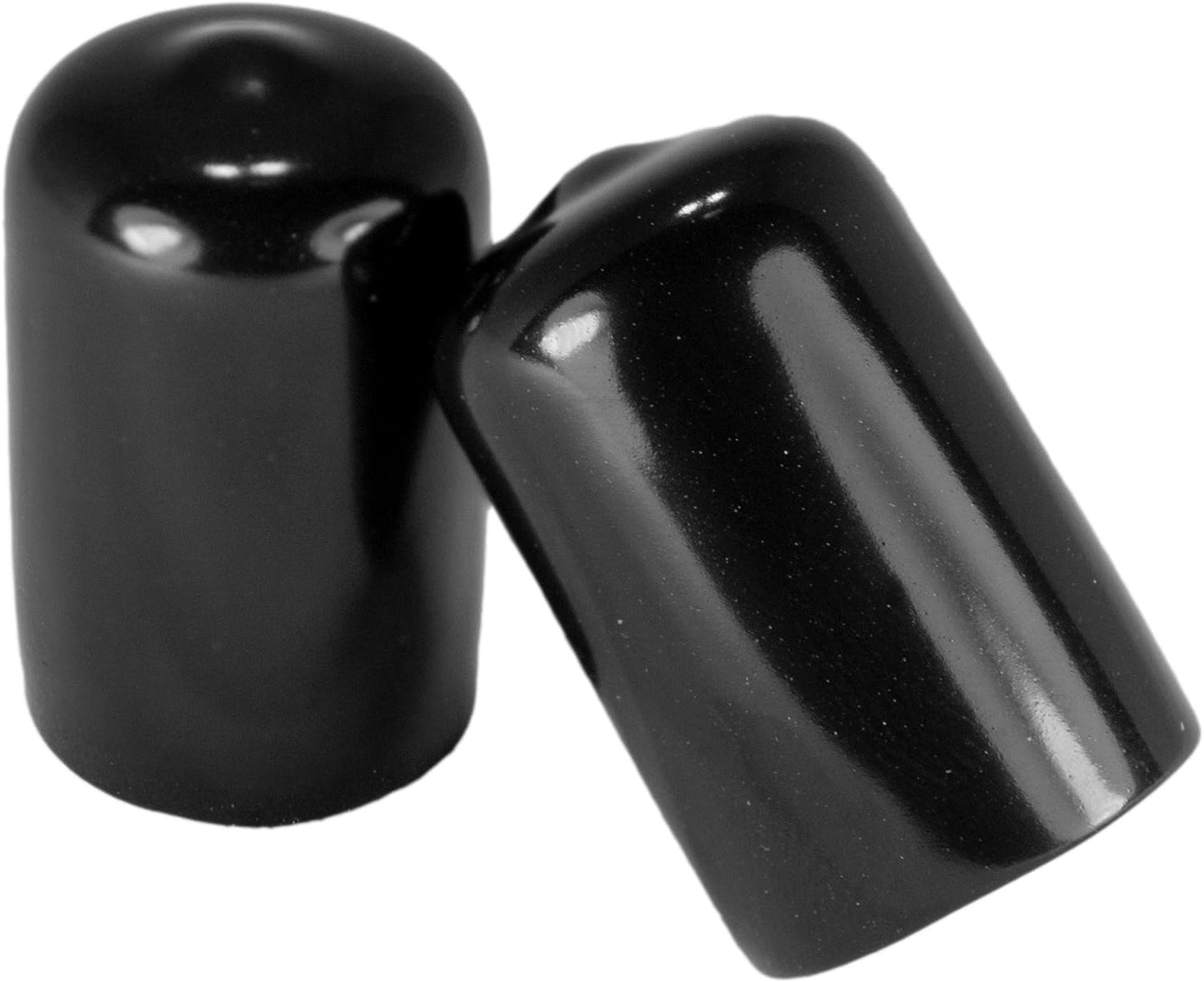 Black 0.625-inch round vinyl end cap β MetalX Pakistan