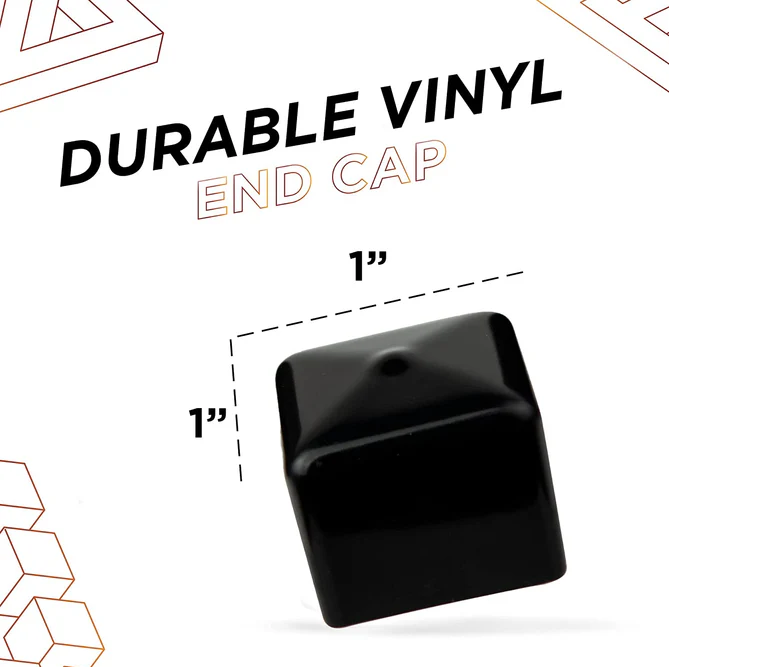 Durable 1 inch square vinyl rubber end cap by MetalX Pakistan