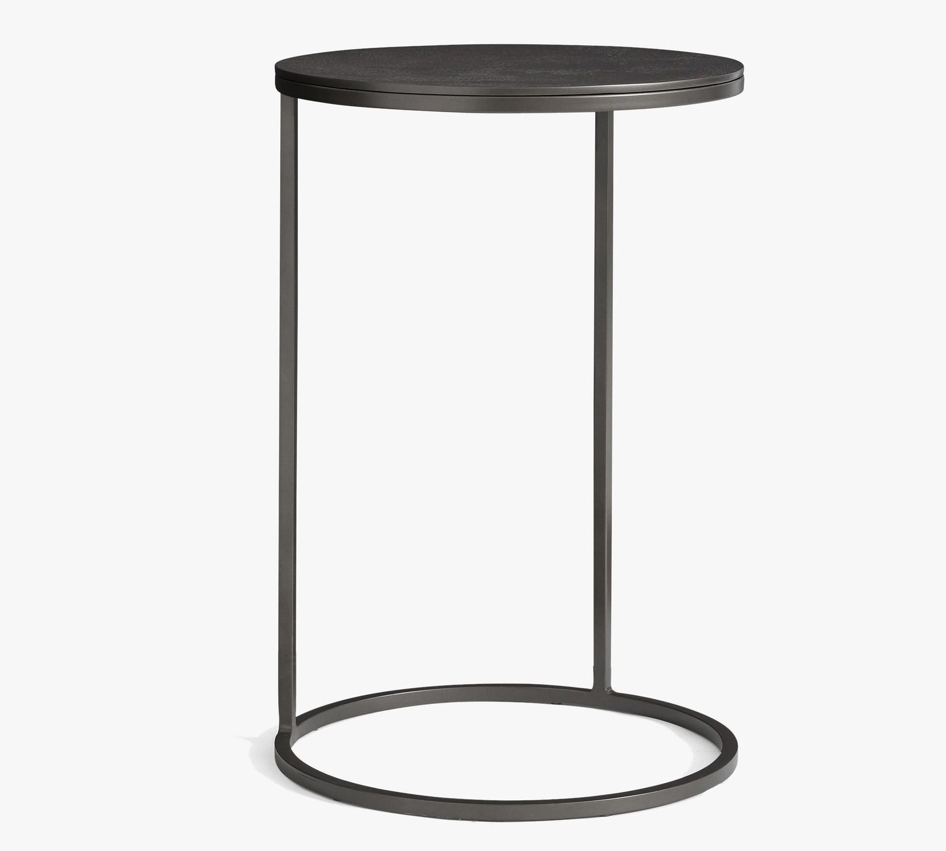 Minimalist Dukes side table with wooden top and black steel frame on white background – MetalX