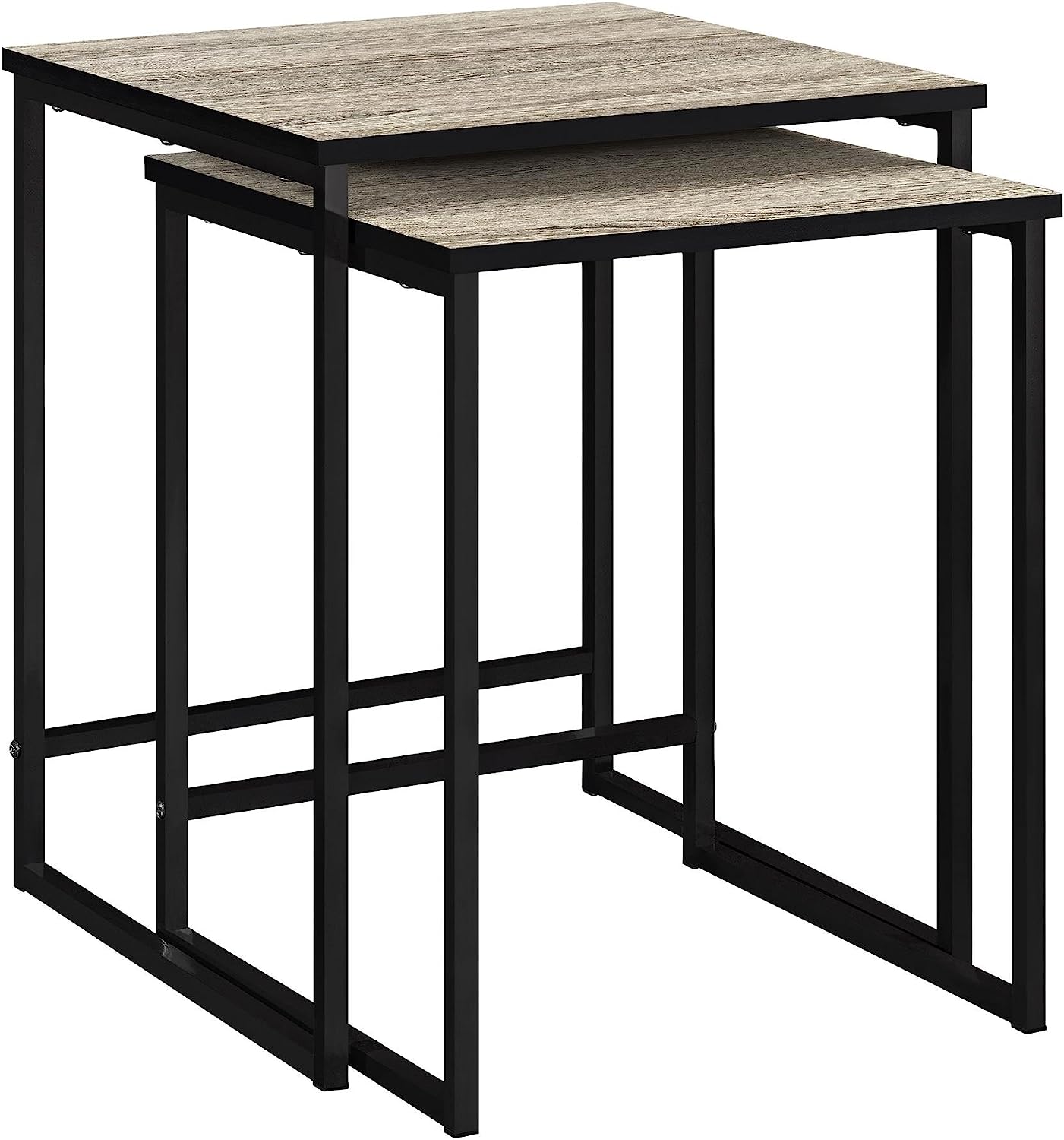 Studio display of MetalX Home Stewart nesting tables – white background