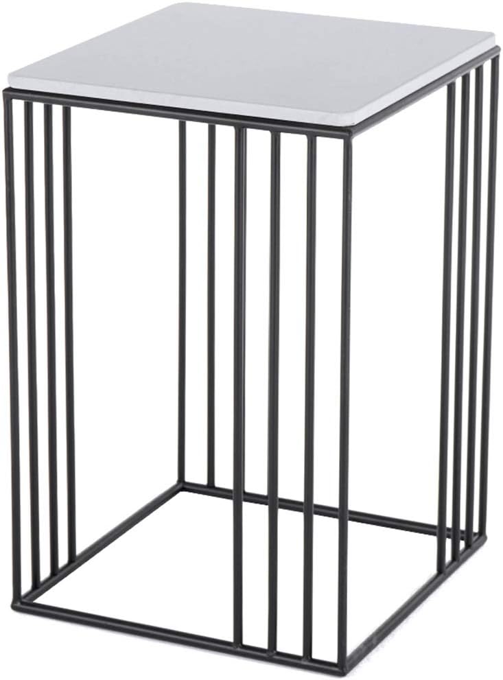 Modern KOOU coffee table with black steel frame and square top on clean white background – MetalX