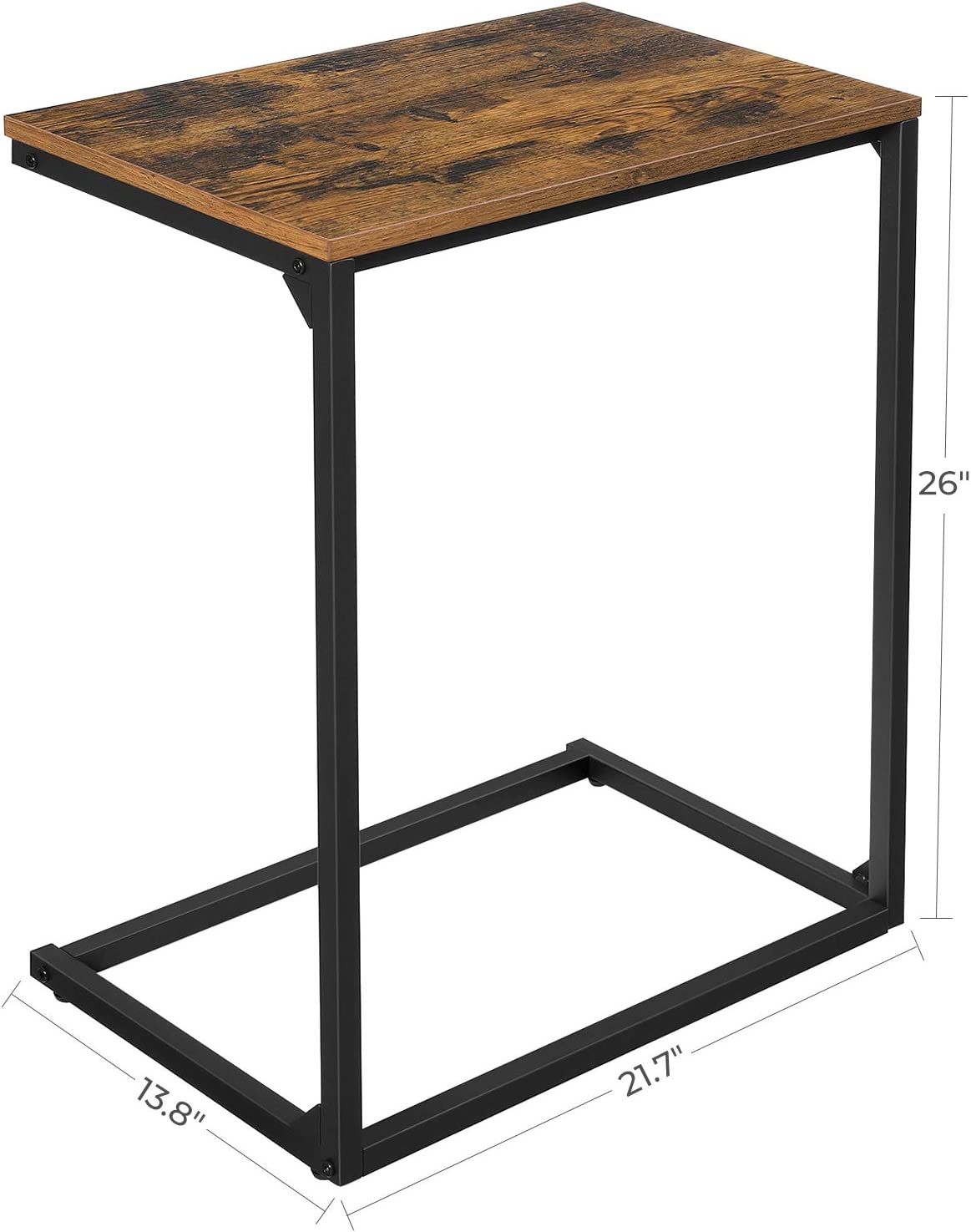 Laptop stand with clearly labeled height, width, and depth dimensions – MetalX