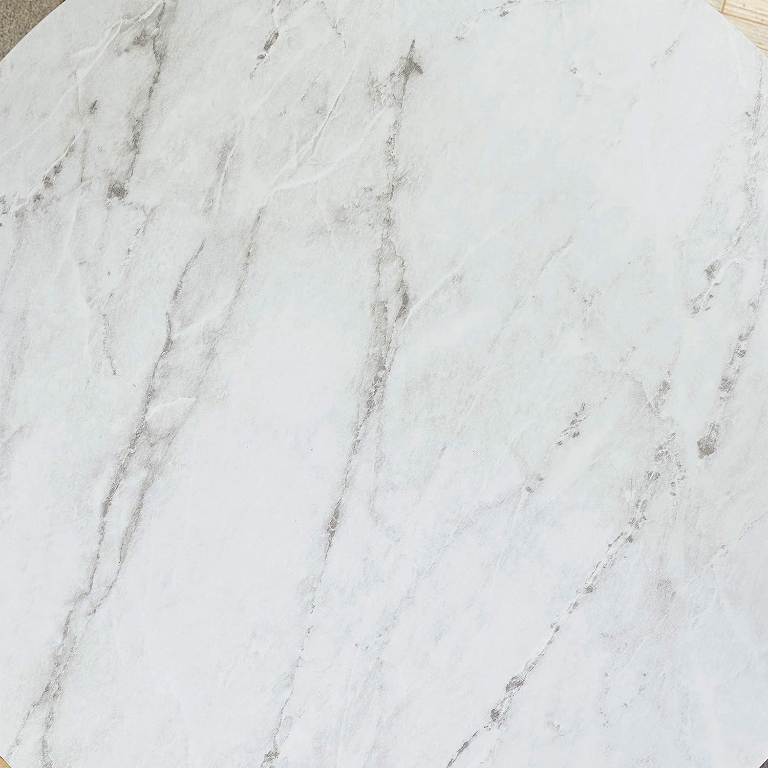 Detailed close-up of textured marble tabletop on modern side table – MetalX