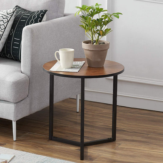 MetalX round side table – real world display setup