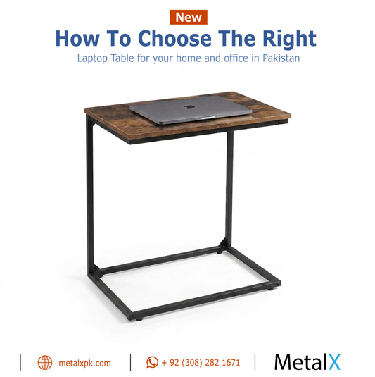 correct welded 90 degree laptop table with rustic top
