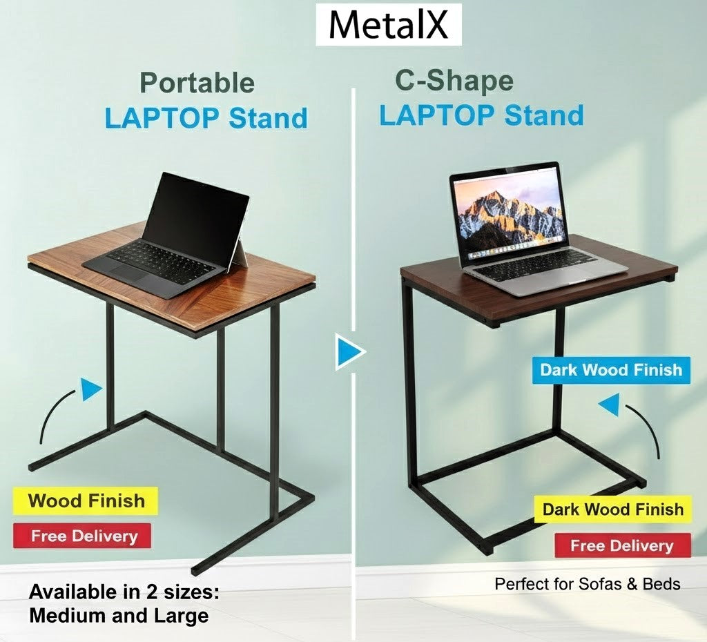 MetalX portable laptop stand medium vs large size comparison in Pakistan