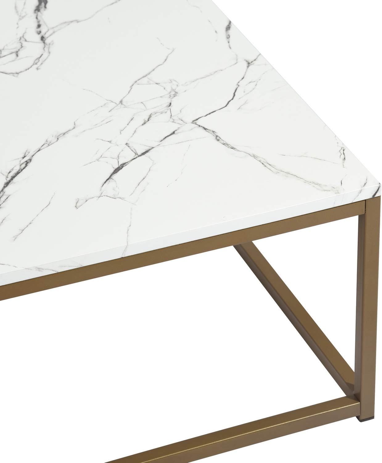 Square Marble Gold Coffee Table