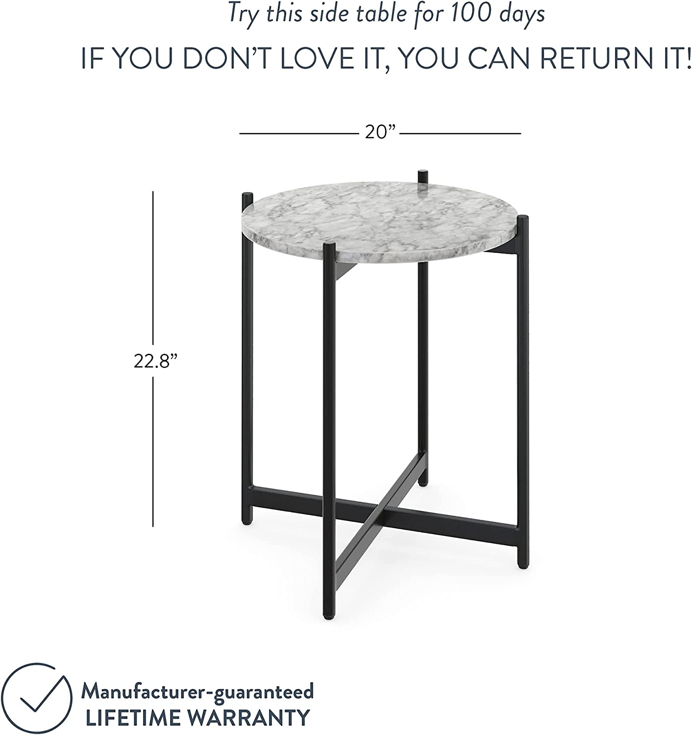 Roland Round Modern Accent Table