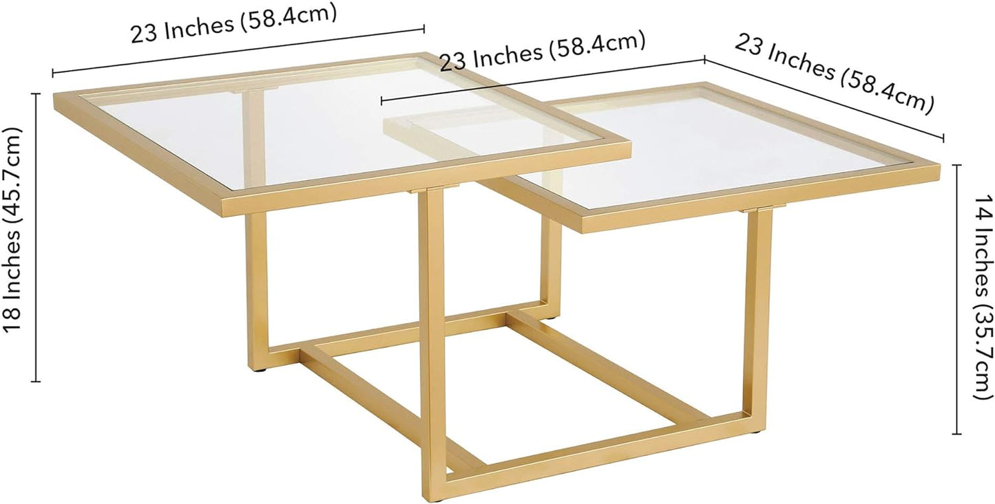 Large Coffee Table with Glass