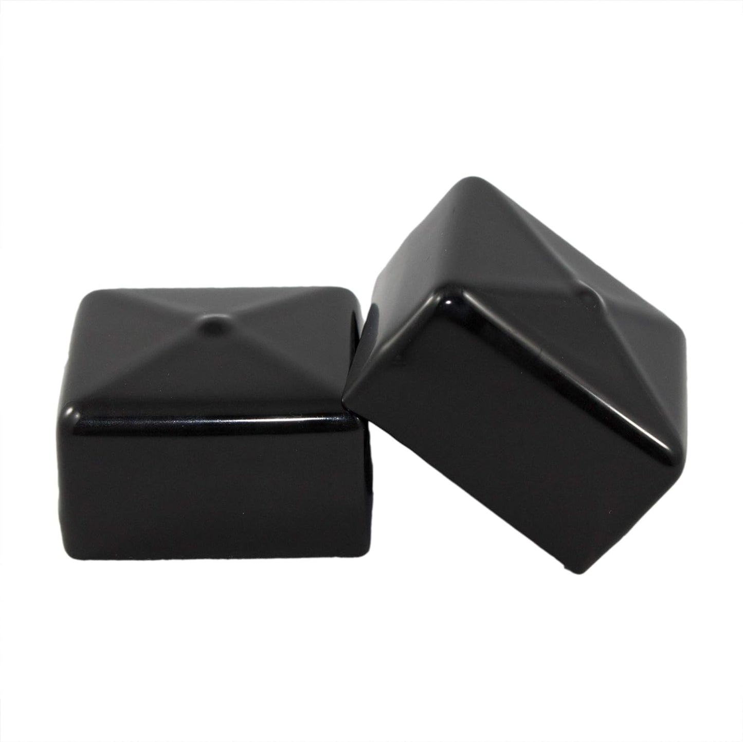 Durable 2 Inch Square Vinyl/Rubber End Cap | Perfect for Tubing & Metal Posts & Furniture