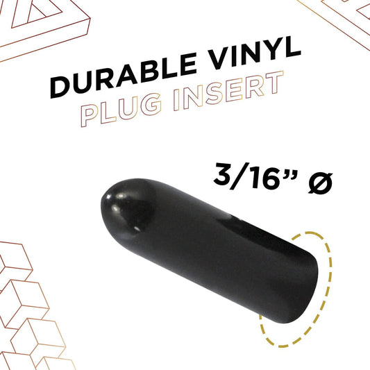 Durable 0.1875 Inch (3/16) Round Vinyl/Rubber End Cap | Perfect for Tubing & Metal Posts