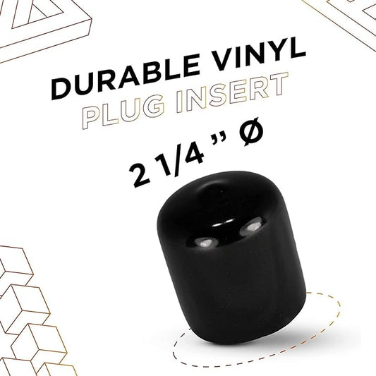 Durable 2.25 Inch (2 1/4) Round Vinyl/Rubber End Cap | Perfect for Tubing & Metal Post