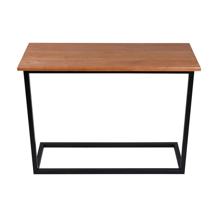 MetalX Large C-Shaped Laptop Table, Walnut Brown