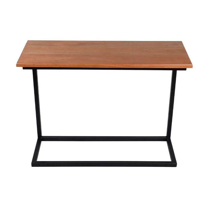 MetalX Large C-Shaped Laptop Table, Walnut Brown