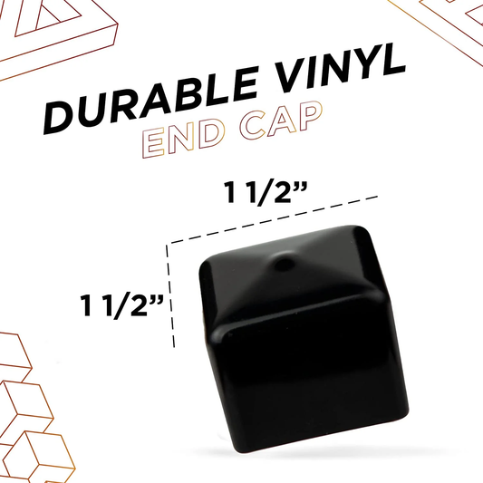 Durable 1.5 inch square vinyl rubber end cap by MetalX Pakistan