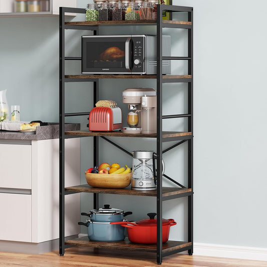 MetalX 5 tier kitchen rack in black for Pakistani kitchens