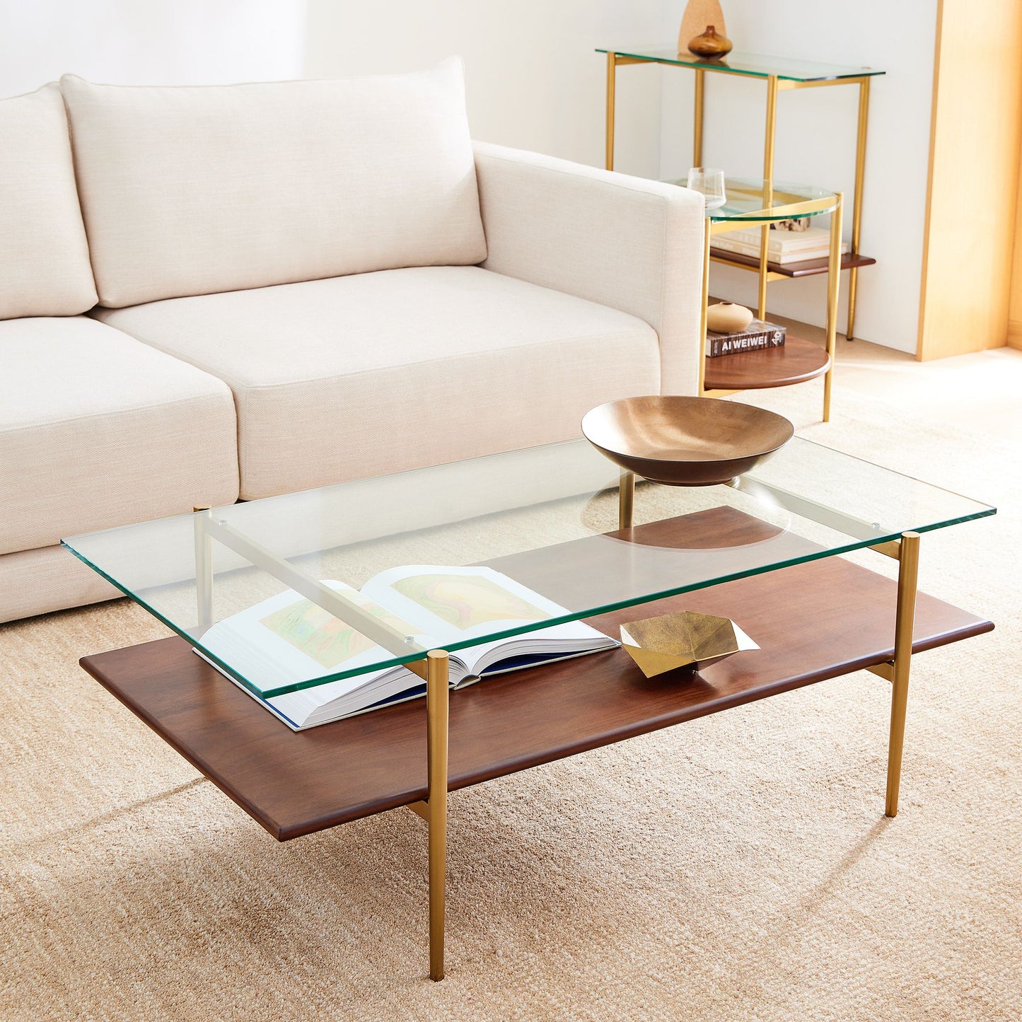 Mid-Century Art Display Coffee Table (46")